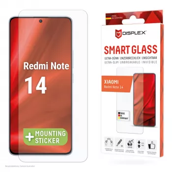 Szkło inteligentne Displex (9H) do Xiaomi Redmi Note 14, naklejka montażowa, niezniszczalne