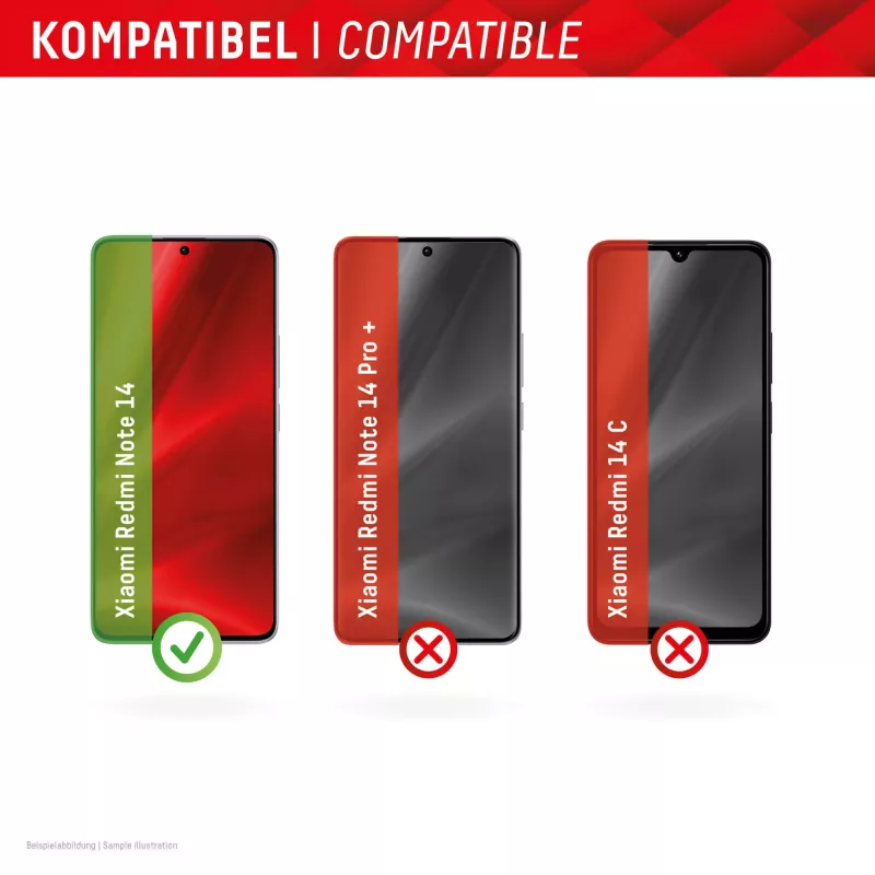 Szkło inteligentne Displex (9H) do Xiaomi Redmi Note 14, naklejka montażowa, niezniszczalne