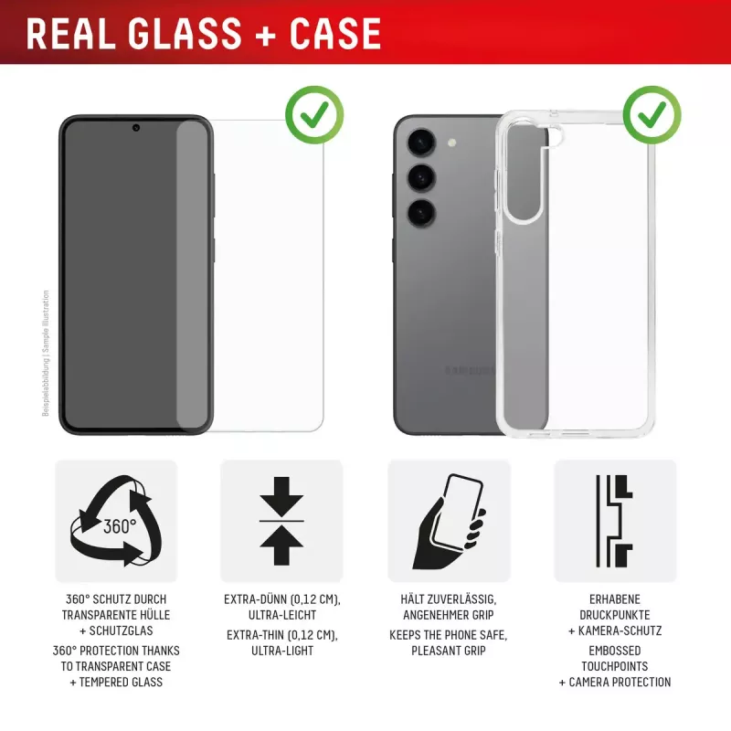 Szkło hartowane z ramką montażową i etui dla Samsung Galaxy A36 od e.v.i., Ekologiczna ramka montażowa, odporne na zarysowania, przezroczyste