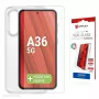 Szkło hartowane z ramką montażową i etui dla Samsung Galaxy A36 od e.v.i., Ekologiczna ramka montażowa, odporne na zarysowania, przezroczyste