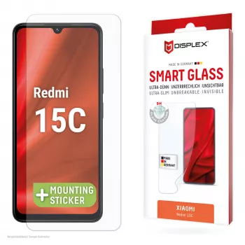 e.v.i. DISPLEX Smart Glass do Xiaomi Redmi 15C — hartowane szkło ochronne, model 02198