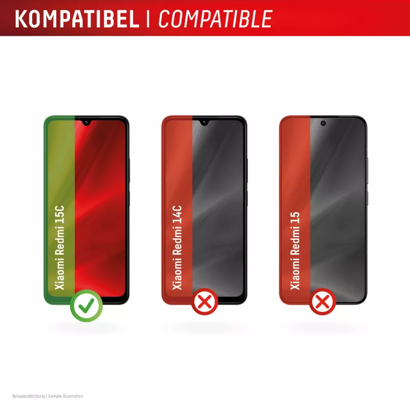 e.v.i. DISPLEX Smart Glass do Xiaomi Redmi 15C — hartowane szkło ochronne, model 02198