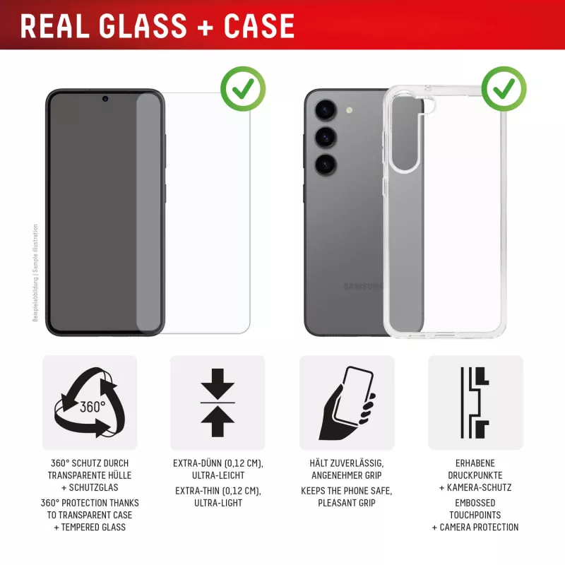 Hartowane szkło ochronne z etui do Google Pixel 10 marki e.v.i. (DISPLEX Real Glass + etui)