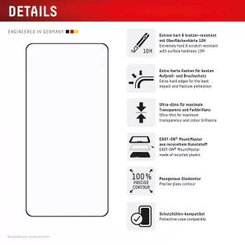 Displex Premium Ochrona ekranu (Full osłona, 10H) do Samsung S26+, Full osłona