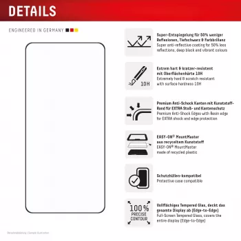 Displex Premium szkło ochronne (Full osłona, 10H) do Samsung S26 Ultra, Full osłona