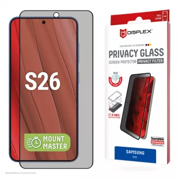 Displex Szkło ochronne prywatyzujące (10H) do Samsung S26, filtr prywatyzujący