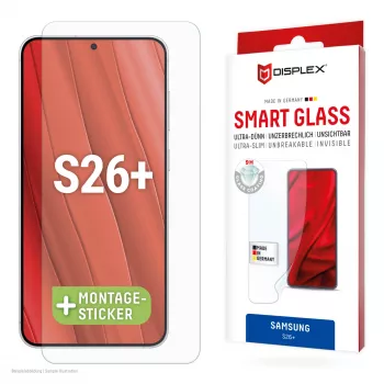 Szkło hartowane Smart Glass e.v.i. do Samsung Galaxy S26+ (9H), przezroczyste, sucha aplikacja, 1 szt.