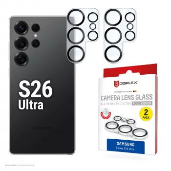 Pełne szkło ochronne na obiektyw aparatu do Galaxy S26 Ultra marki e.v.i., hartowane szkło 10H, odporne na kurz/uderzenia/zarysowania, szybki montaż, 2 szt.