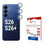 Szkiełko ochronne na obiektyw aparatu Samsung Galaxy S26 / S26+ firmy e.v.i., hartowane 10H, powłoka DLC, pojedynczy pierścień, szybki montaż, przezroczyste