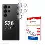 Szkło ochronne na obiektyw aparatu e.v.i. S26 Ultra Glas (do Galaxy S26 Ultra), hartowane, węglowe, 10H, DLC, Quick Mount, pojedynczy pierścień, przezroczyste