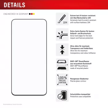 Displex Premium Ochrona ekranu (Full osłona, 10H) do Samsung A57, Full osłona