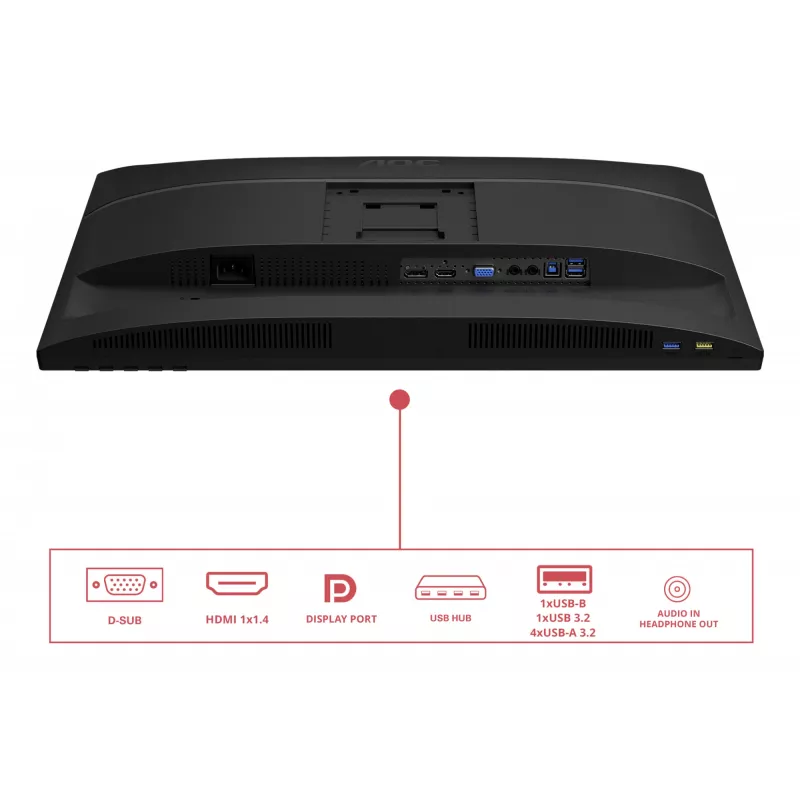 Monitor komputerowy AOC E4 X24E4U 61 cm (24 cale) 1920 x 1200 pikseli Full HD LED Czarny