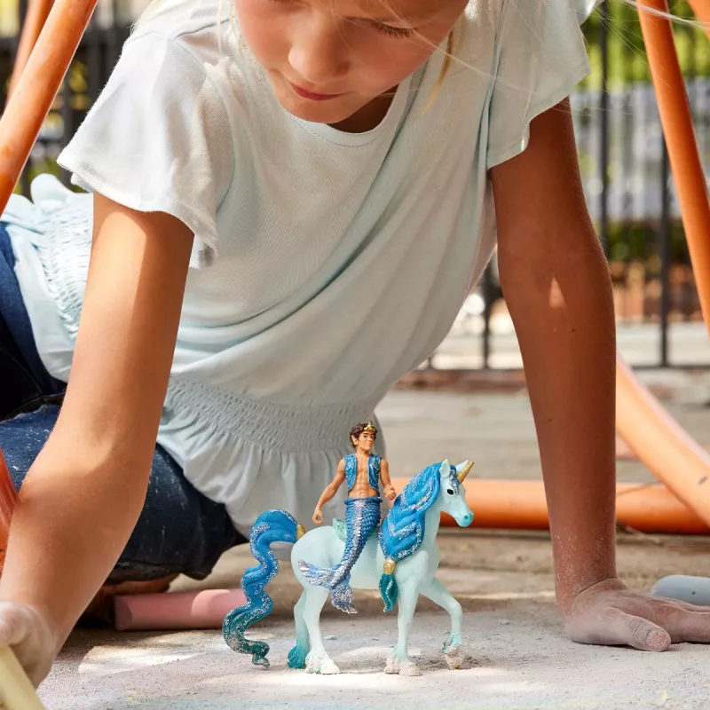 schleich BAYALA Aryon na jednorożcu, 5 lat, Słoneczne Elfy, Jednorożce i Wróżki, Wielokolorowy