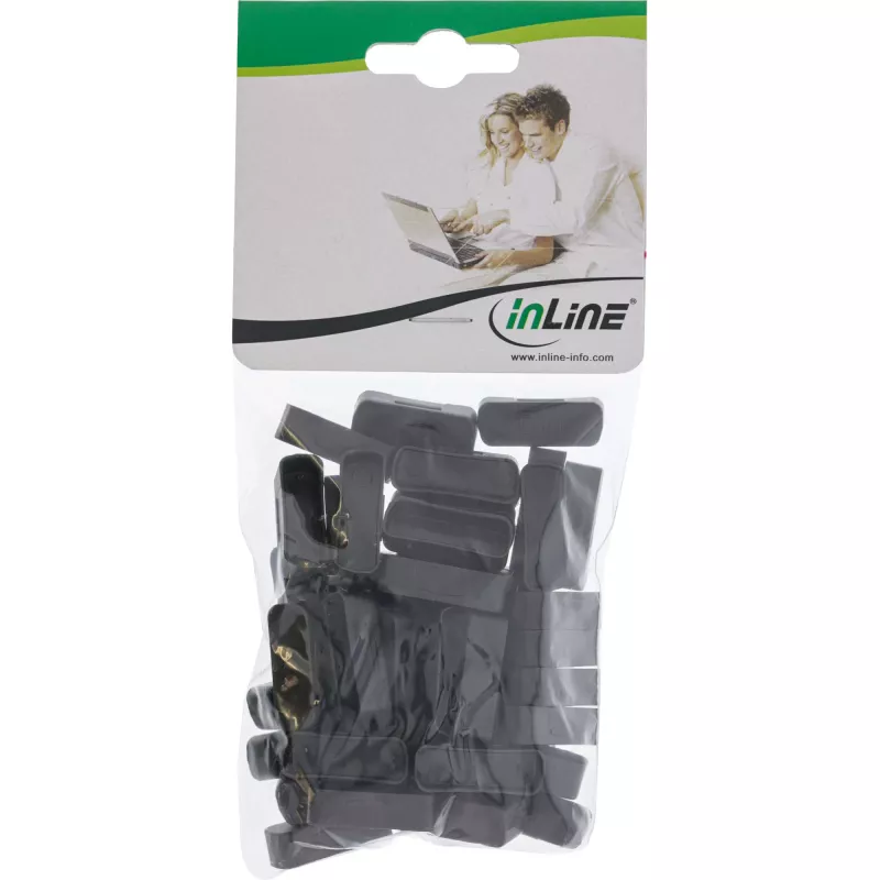InLine osłona przeciwpyłowa do gniazda DVI żeńskiego, czarna, 50 szt. 59948G