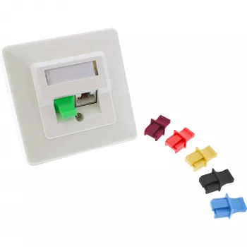InLine osłona przeciwpyłowa na gniazdo RJ45, żółta, 10 szt.