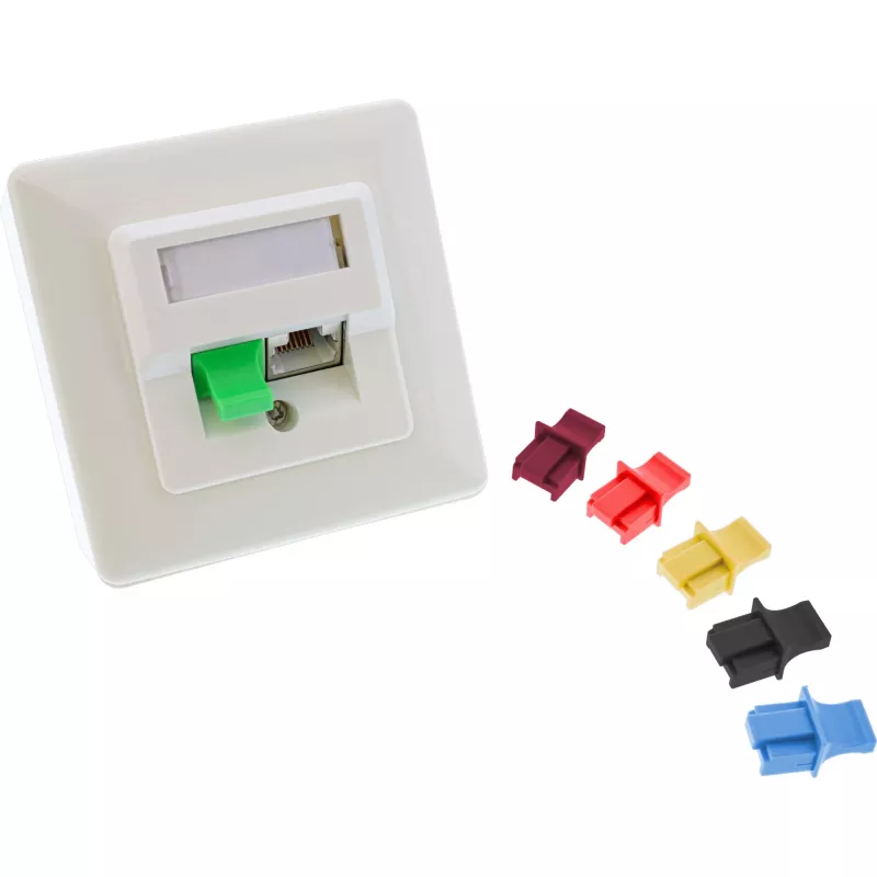 InLine Dust Cover dla gniazda RJ45, czerwony, 100 szt.