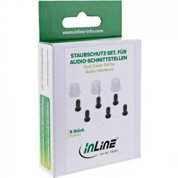 InLine Zestaw zaślepek przeciwpyłowych do interfejsów audio RCA + 3,5 mm 9 szt. InLine 59941J
