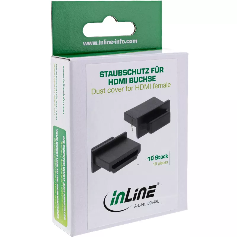 InLine osłona przeciwpyłowa na port HDMI żeński czarna 10 szt.