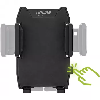 Uchwyt samochodowy na smartfon InLine ONE CLICK EASY II — uniwersalny uchwyt pasywny, czarny
