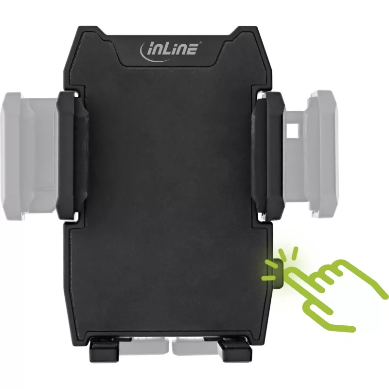 Uchwyt samochodowy na smartfon InLine ONE CLICK EASY II — uniwersalny uchwyt pasywny, czarny