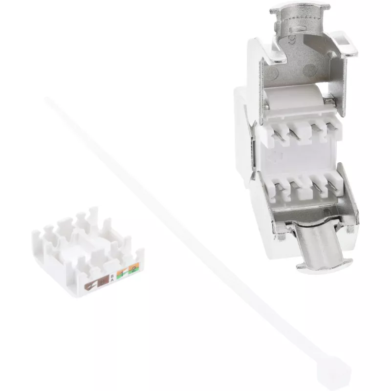 InLine Moduł RJ45 Keystone typu Snap-In Kat.6a, z osłoną przeciwpyłową, czerwony