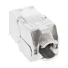 InLine RJ45 Keystone Jack – moduł zatrzaskowy Kat.6a, z osłoną przeciwpyłową, niebieski