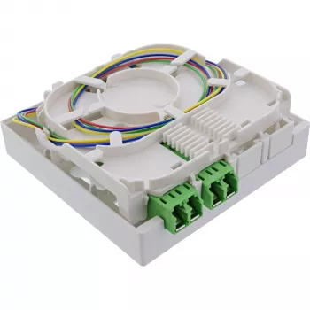 InLine FTTH puszka przyłączeniowa, wstępnie zmontowana, 4x LC/APC 9/125µm 10m