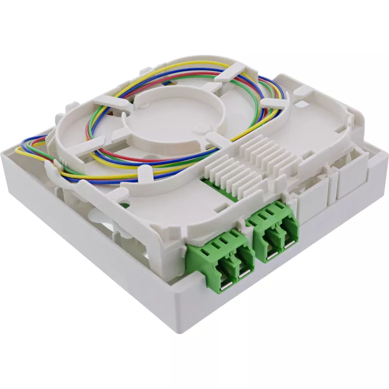 InLine FTTH puszka przyłączeniowa, preinstalowana, 4x LC/APC 9/125µm 30m