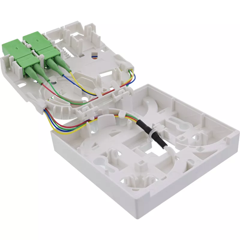 InLine FTTH puszka przyłączeniowa, preinstalowana, 4x LC/APC 9/125µm 30m