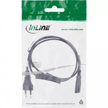 InLine 16151 kabel zasilający Czarny 1 m CEE7/16 IEC C7