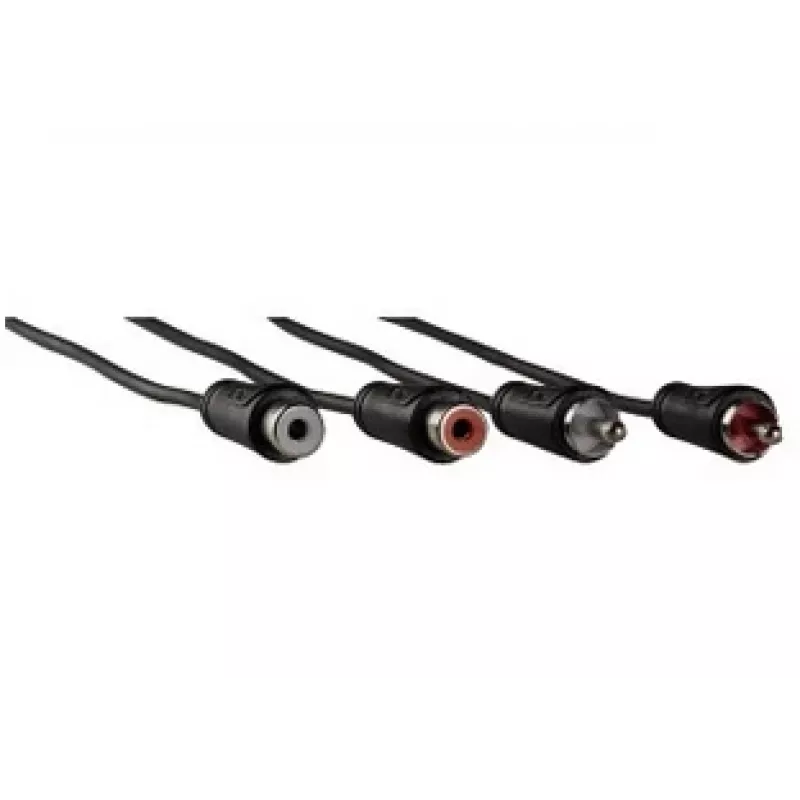 Kabel audio Hama 1,5 m 2 x RCA M/F czarny
