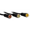 Hama 1,5 m Scart - 3 RCA SCART (21-pin) 3 x RCA Czarny