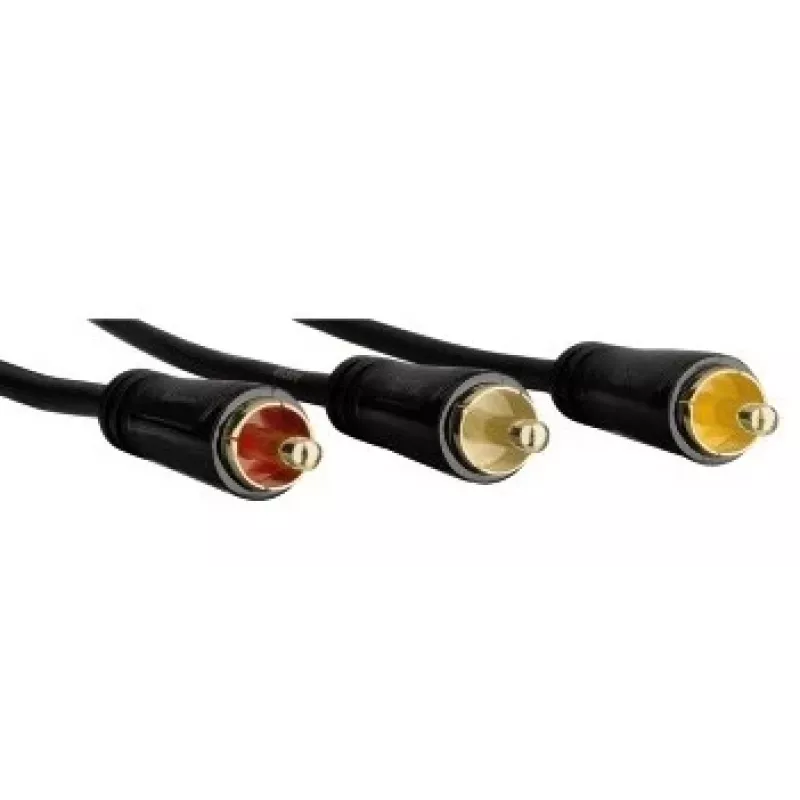 Hama 1,5 m Scart - 3 RCA SCART (21-pin) 3 x RCA Czarny