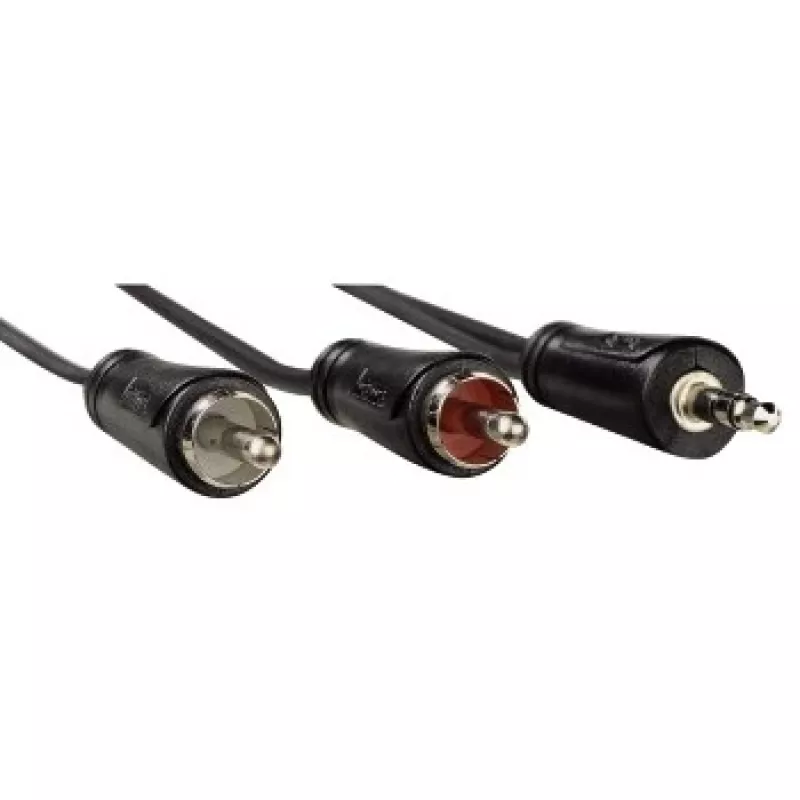 Hama 3,5 mm jack na 2x RCA, 5 m kabel audio 2 x RCA czarny
