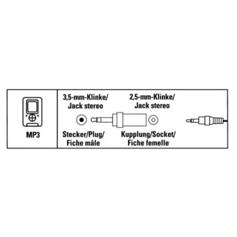 Hama 00122391 adapter 2.5mm na 3.5mm, czarny