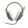 Hama SoundZ 333 Zestaw słuchawkowy Przewodowy Na głowę Gaming USB Typu-A Beżowy, Brązowy