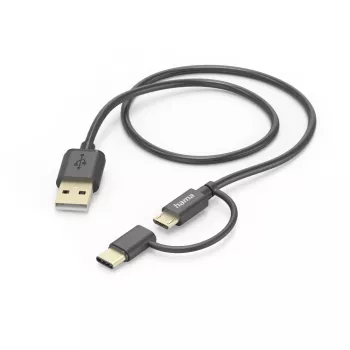 Hama 00201533 Kabel USB USB 2.0 1 m USB A Micro-USB B Czarny
