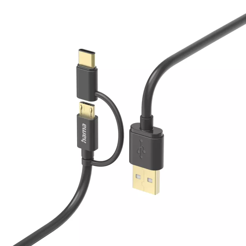 Hama 00201533 Kabel USB USB 2.0 1 m USB A Micro-USB B Czarny