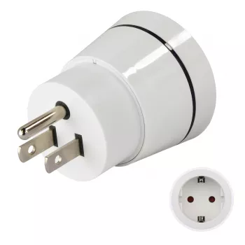 Hama 00223432 przejściówka wtyczkowa Typ B Typ C (Europlug)+Typ F Biały