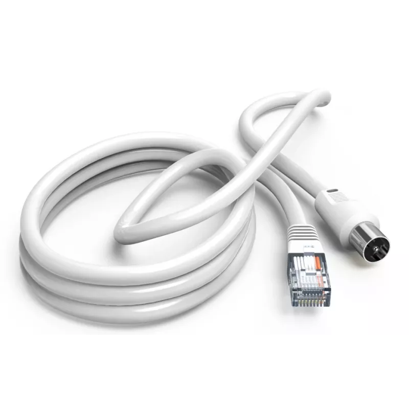 Kabel koncentryczny Hama 00205032 2,5 m RJ-45 biały