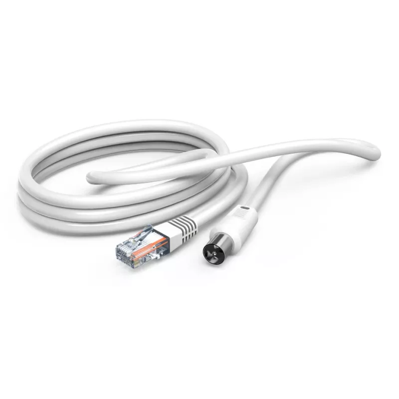 Kabel koncentryczny Hama 00205032 2,5 m RJ-45 biały