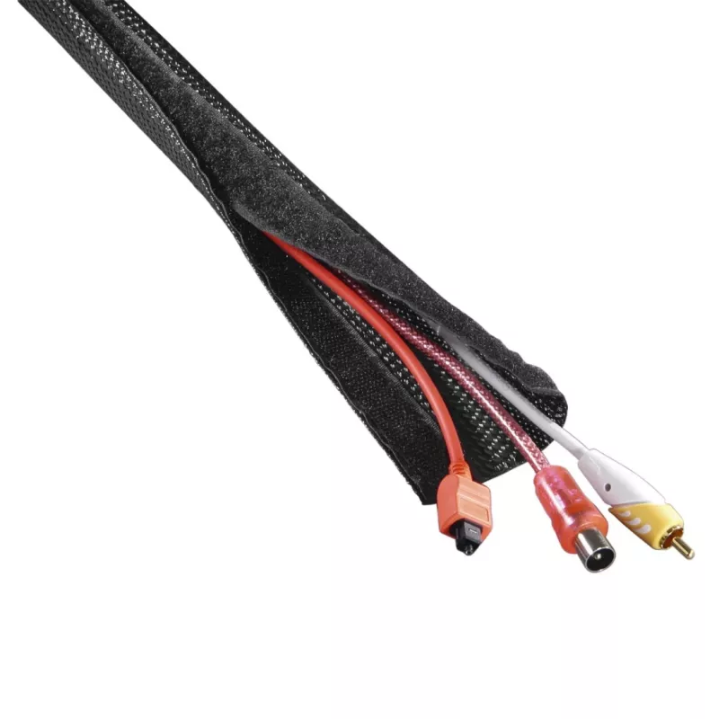 Hama 00220995 organizer kabli Uniwersalna osłona na kable Czarny 1 szt.