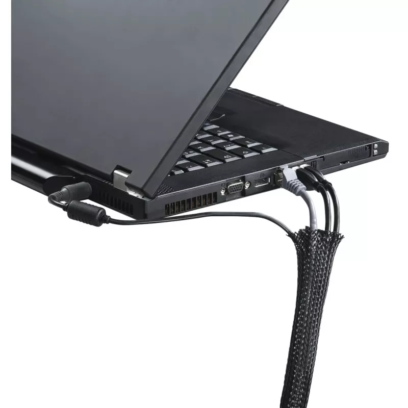 Hama 00220995 organizer kabli Uniwersalna osłona na kable Czarny 1 szt.