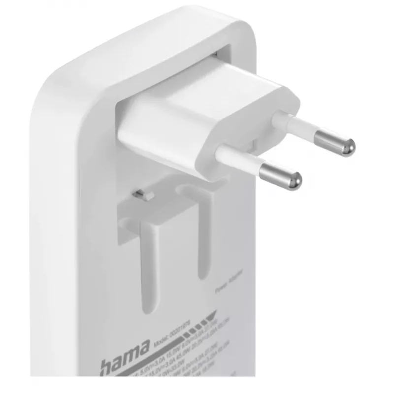 Hama 00125144 ładowarka do urządzeń mobilnych Zestaw słuchawkowy, Laptop, Powerbank, Smartfon, Tablet Biały AC Szybkie ładowanie Wewnętrzna
