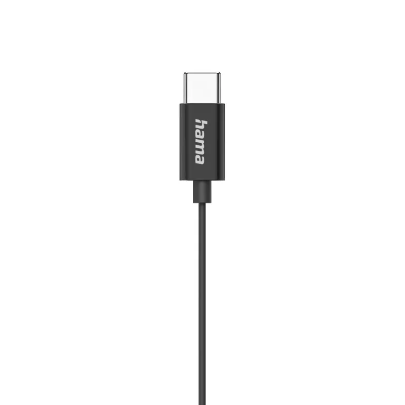 Hama Classy Zestaw słuchawkowy Przewodowy Douszny Rozmowy/Muzyka USB Typu-C Czarny