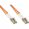 EFB-Elektronik patchcord światłowodowy duplex LC-LC 50/125 µm OM2 LSZH, 1 m, pomarańczowy, O0310.1
