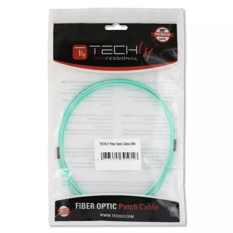 Techly ST/LC Multimode 50/125 OM3 1m Fiber Optics kabel ILWL D5-STLC-010/OM3
