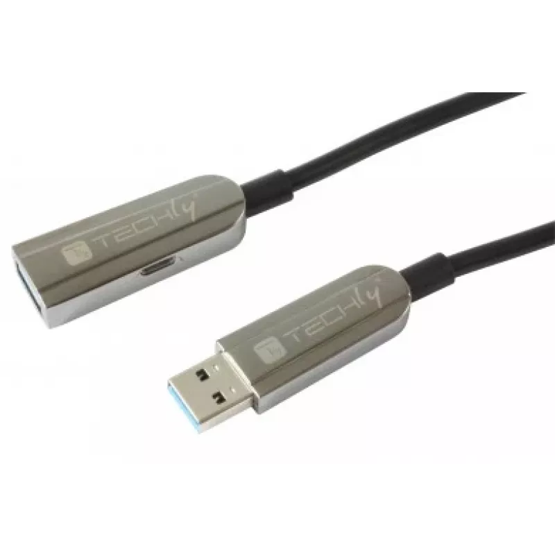 Techly ICOC U3AMF-HY-020 kabel USB USB 3.2 Gen 1 (3.1 Gen 1) 20 m USB A Czarny