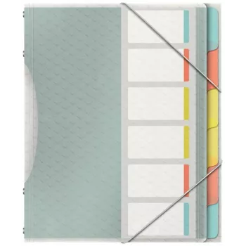 Esselte Colour'Breeze Segregator z 6 przekładkami, Wielokolorowy, Polipropylen (PP), 266 mm, 20 mm, 240 g, 1 szt.