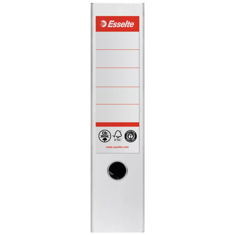 Esselte Segregator dźwigniowy No.1, karton z recyklingu 100%, A4, Przechowywanie, Karton, Biały, 500 arkuszy, 80 g/m²